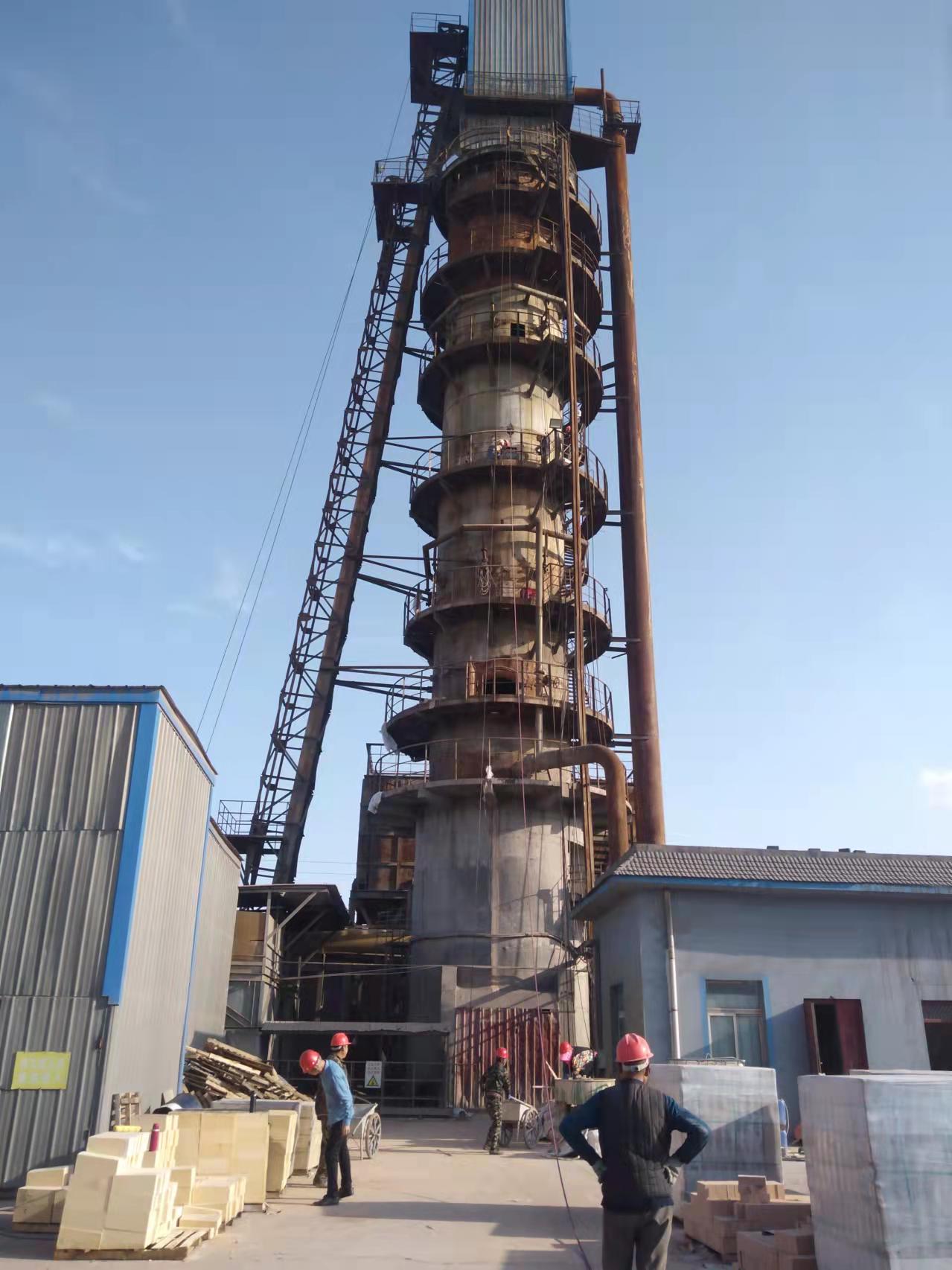 碳素窯爐施工現場